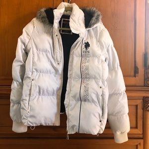 U.S. POLO ASSASIN. HOODIE PUFFER COAT JACKET